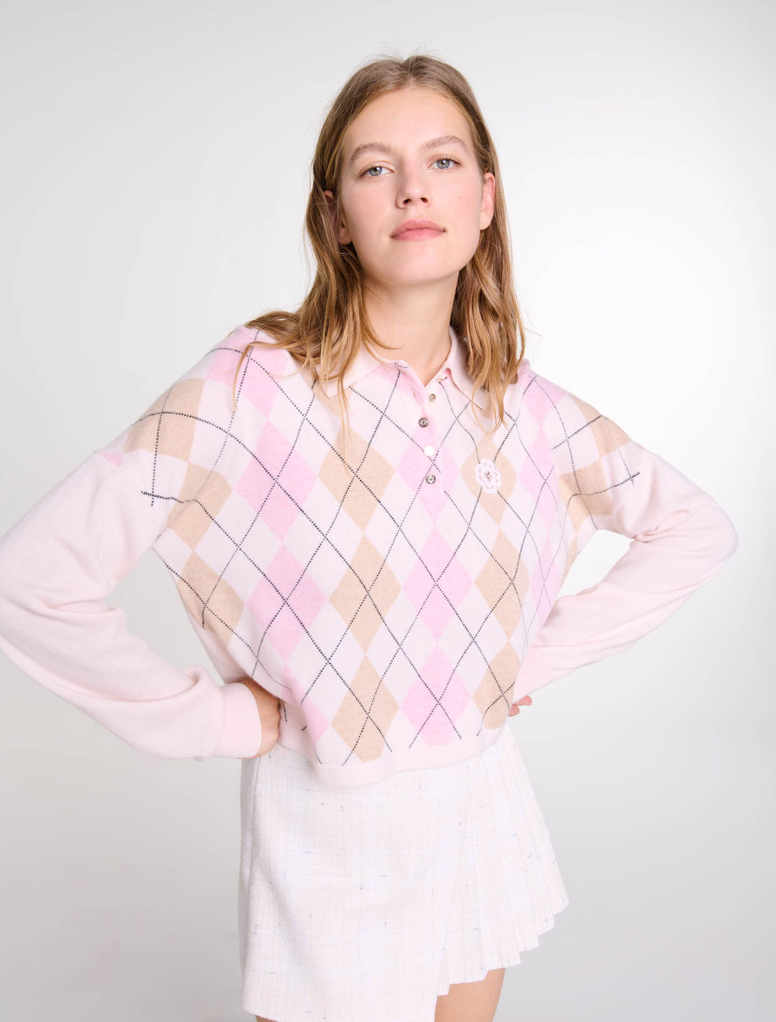 Kurzer Pullover aus Wollgemisch