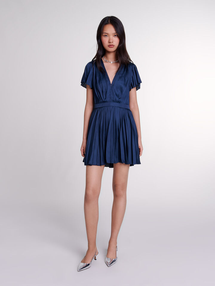 Kurzes Plissee-Kleid 