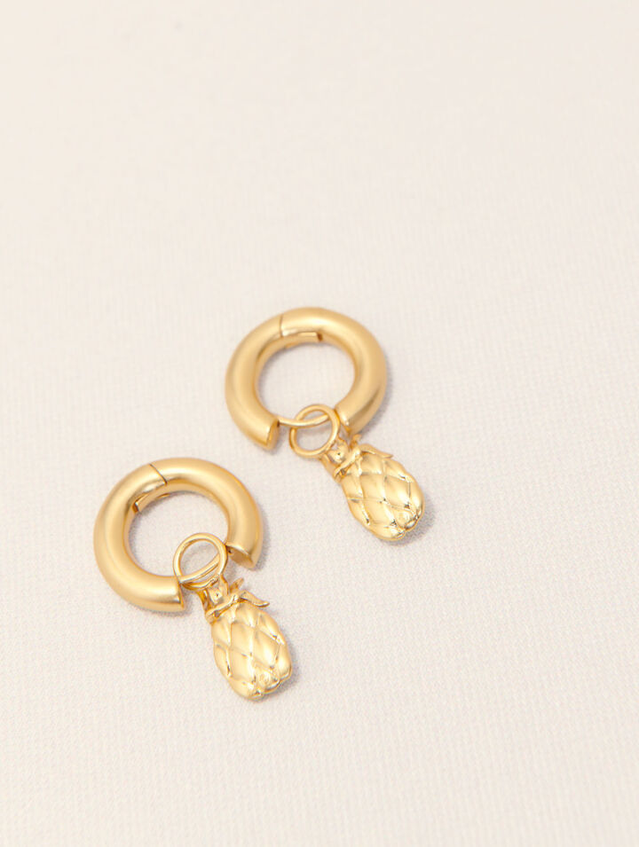 Mini-Creolen Ananasse mit Strass