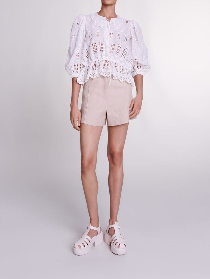 Shorts aus Leinen