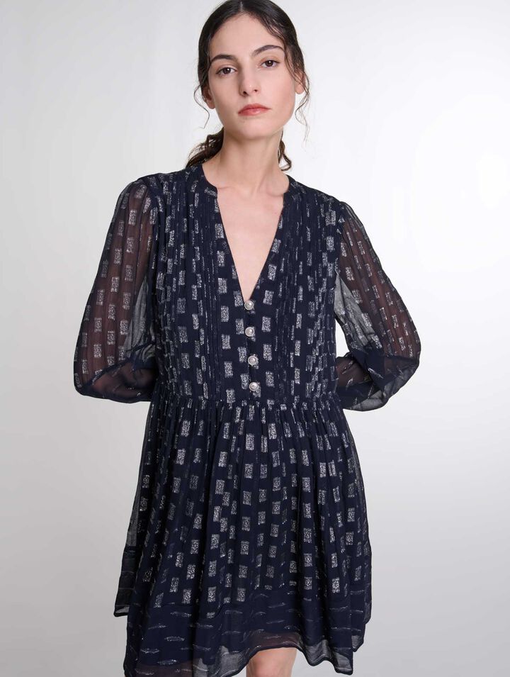 Kurzes plissiertes Kleid