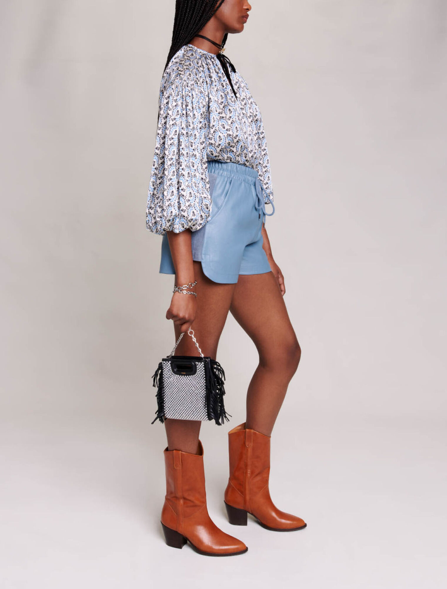 Shorts in Lederoptik