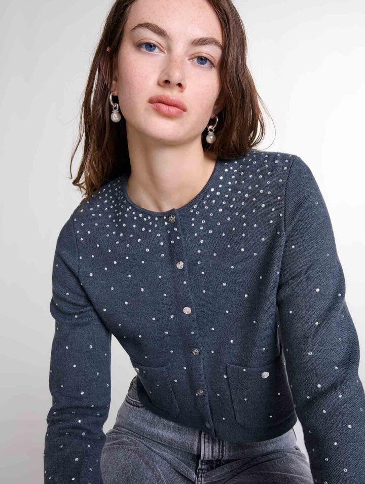 Strickpullover mit Strass