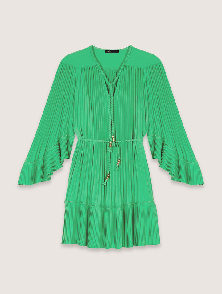 Kurzes Plissee-Kleid