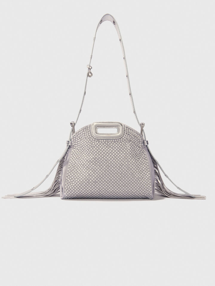 Tasche Miss M Mini Metall, Strass