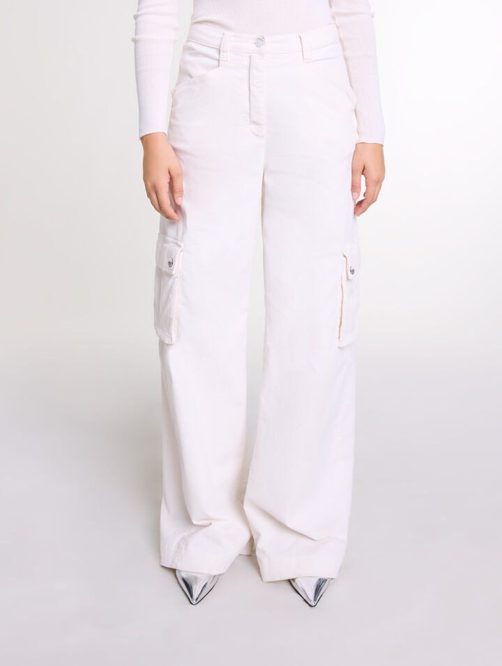 Cargohose aus Velours