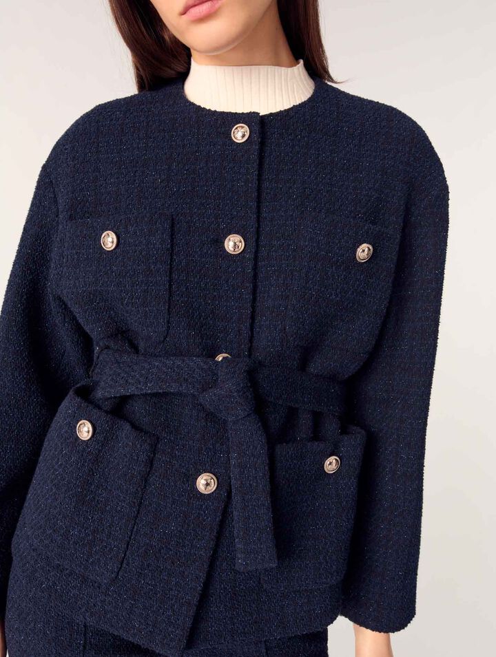 Jacke 4 Taschen aus Tweed