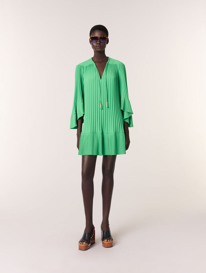 Kurzes Plissee-Kleid
