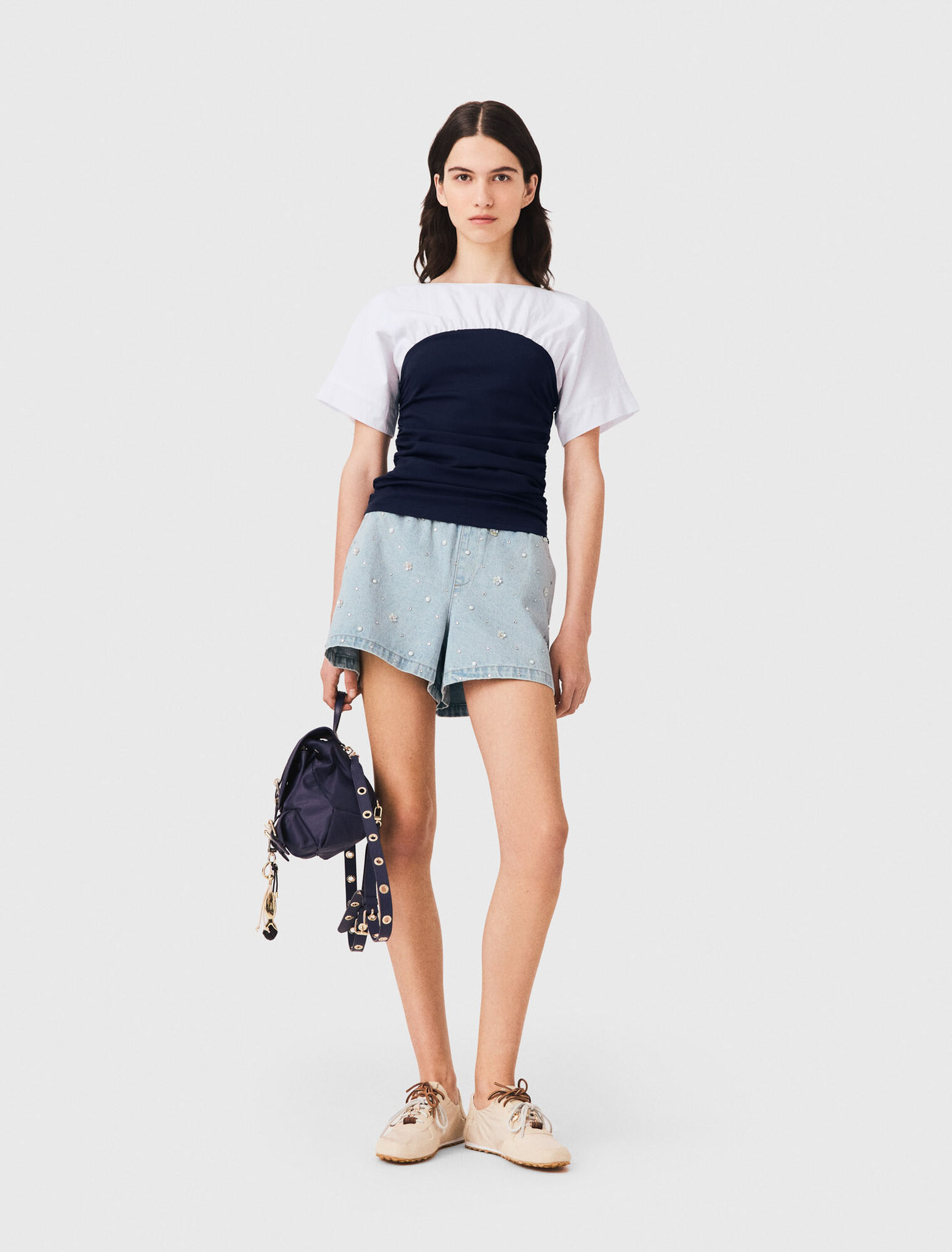 Plissiertes Jersey-Top