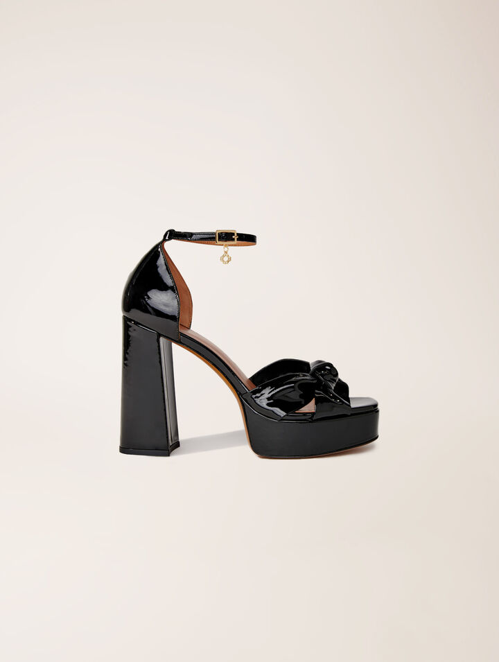 Plateau-Sandalen aus Leder