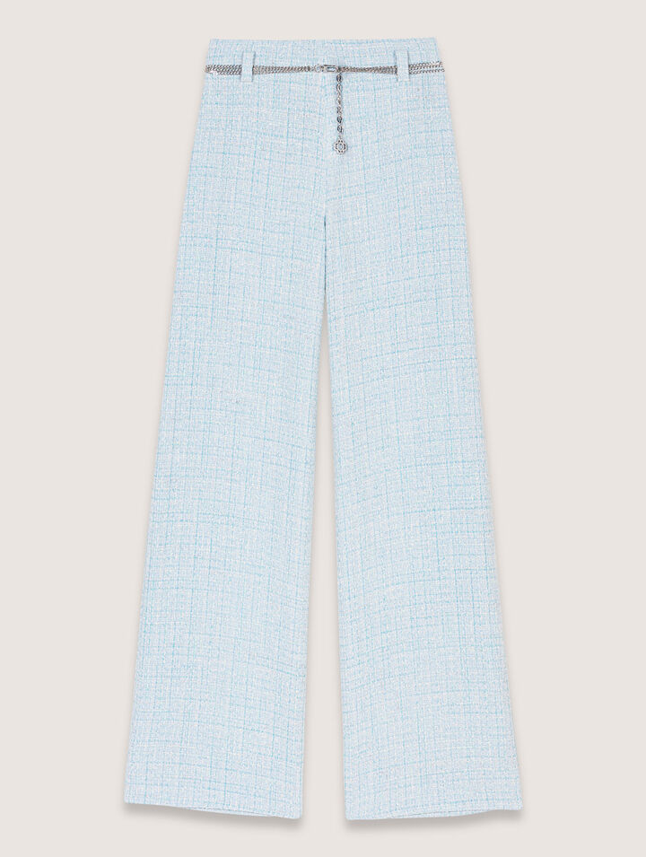 Tweedhose mit Gürtel