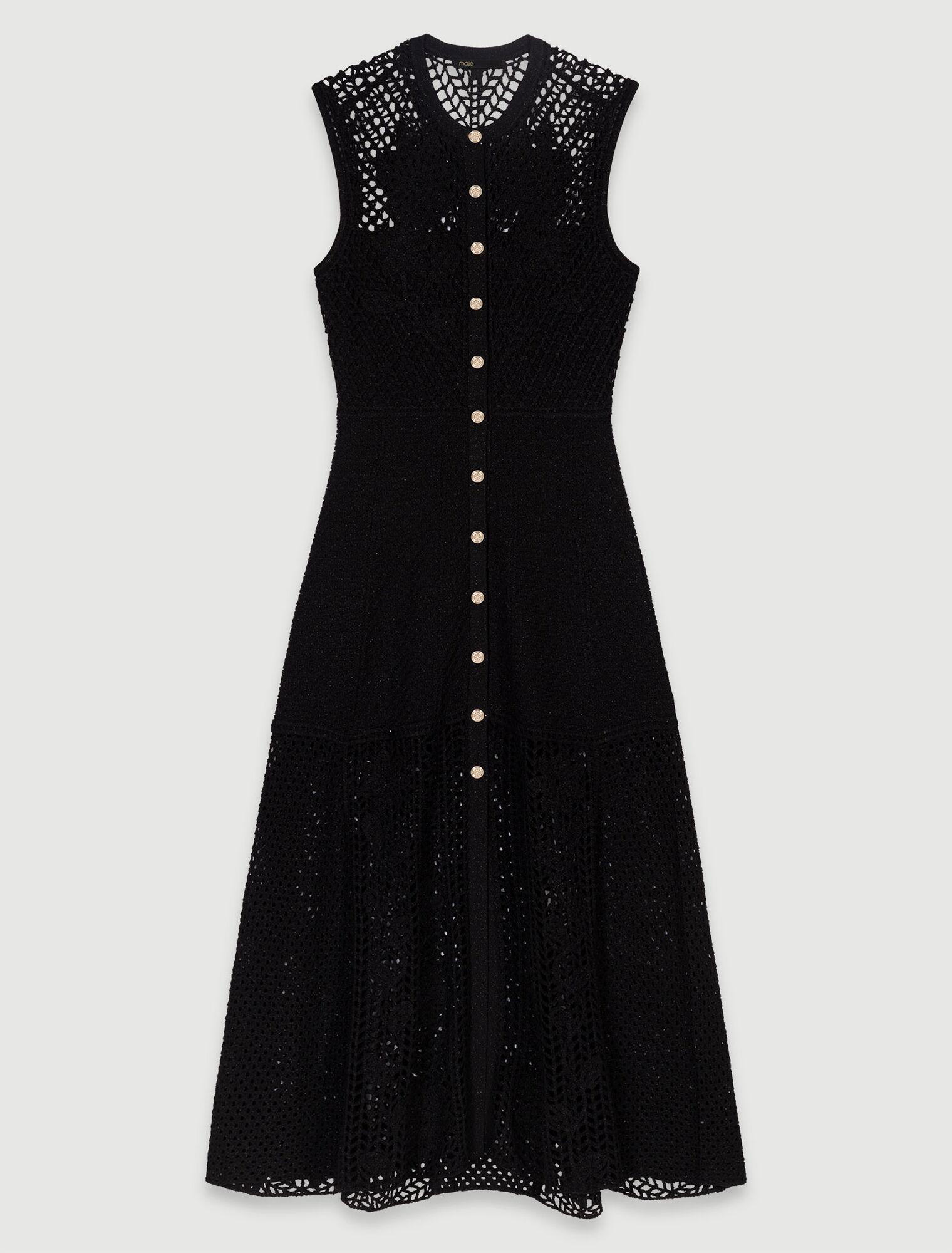 Langes Häkelkleid