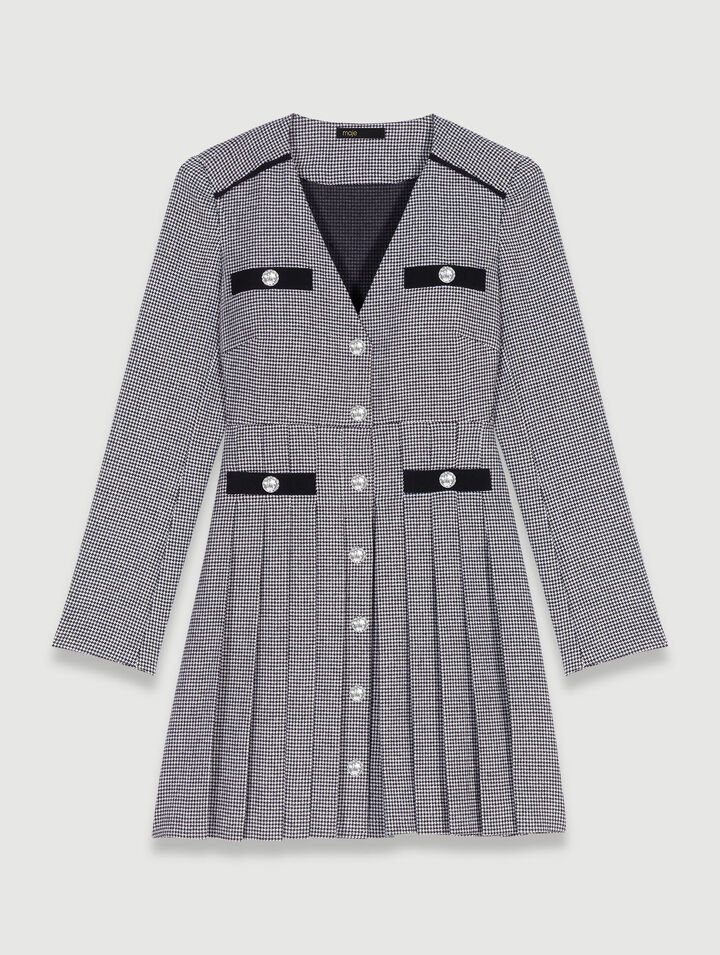 Kurzes Plissee-Kleid