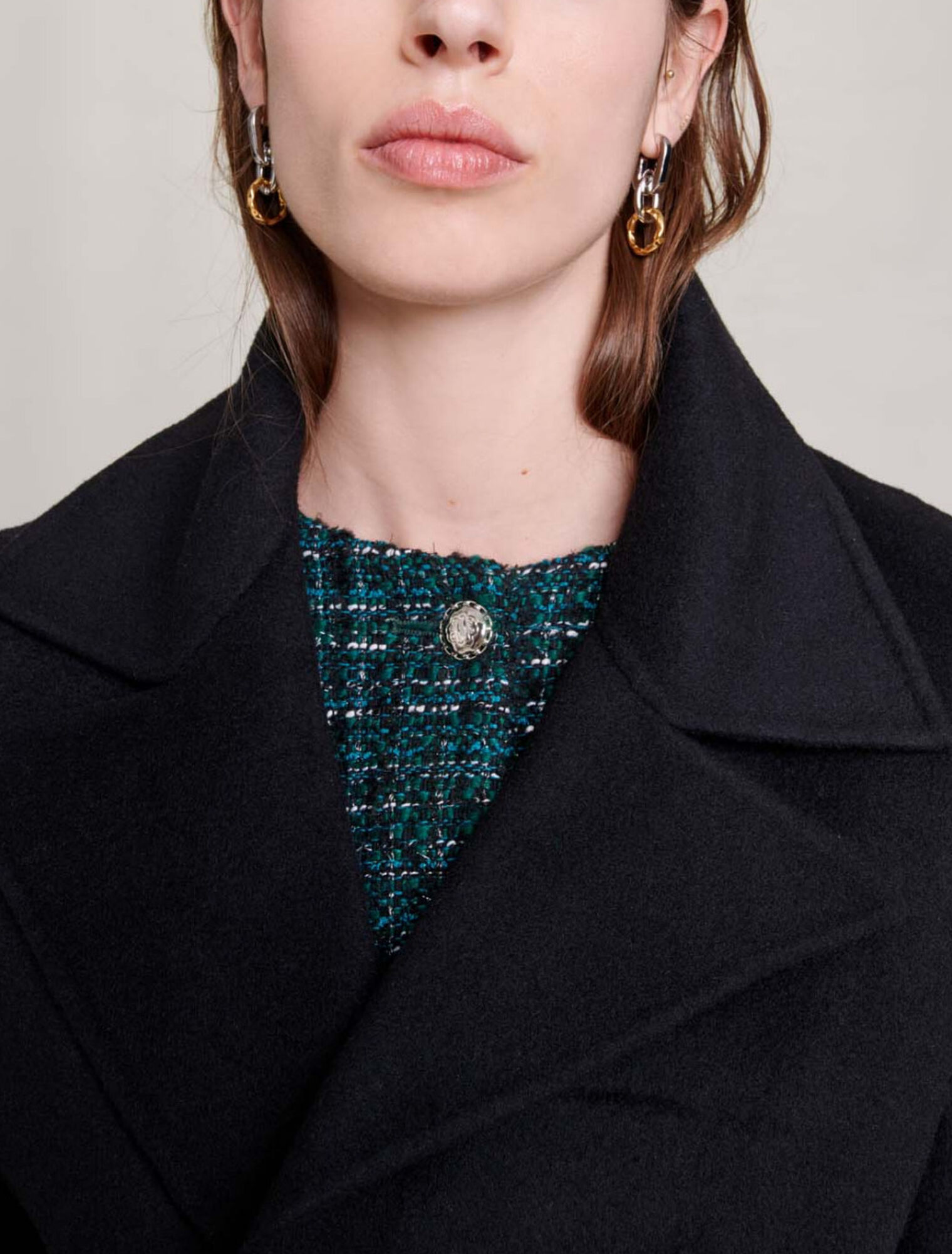 Doubleface-Mantel mit Gürtel