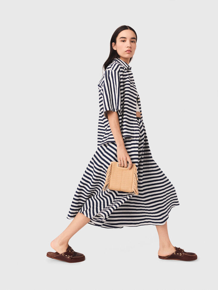 Midirock aus Leinenmischung