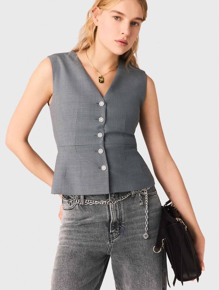 Blazer mit Schmuckkn&ouml;pfen