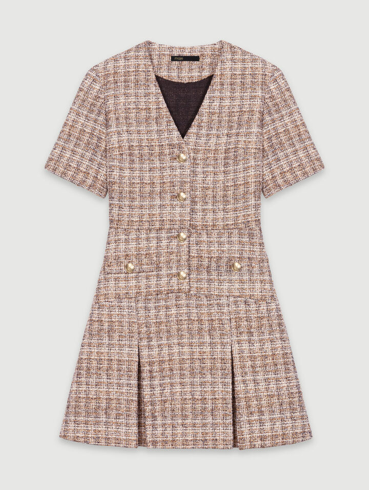 Kurzes Kleid aus Tweed