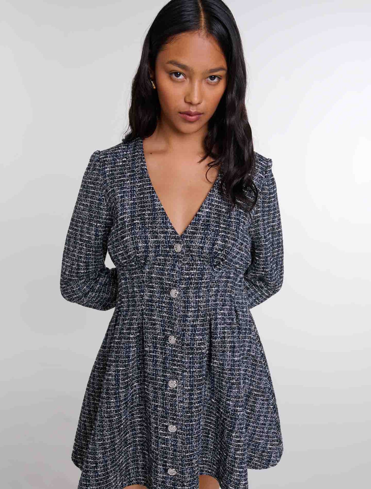 Kurzes Tweedkleid