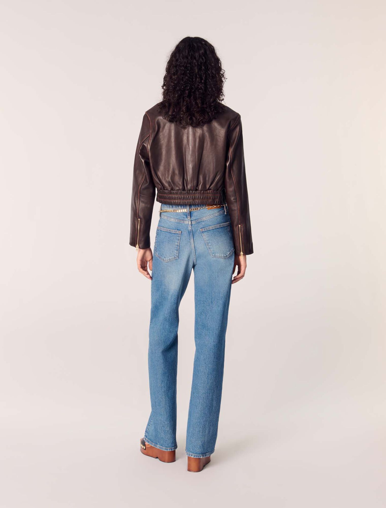 Jacke aus Leder im Vintage-Look