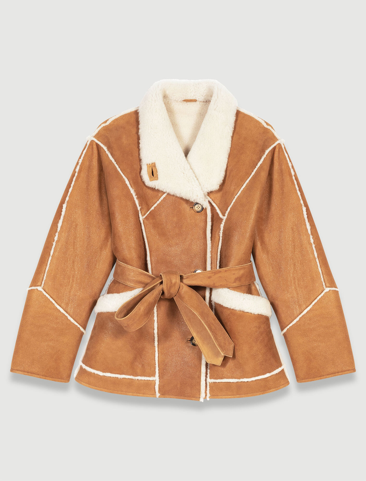 Kurzer Shearlingmantel