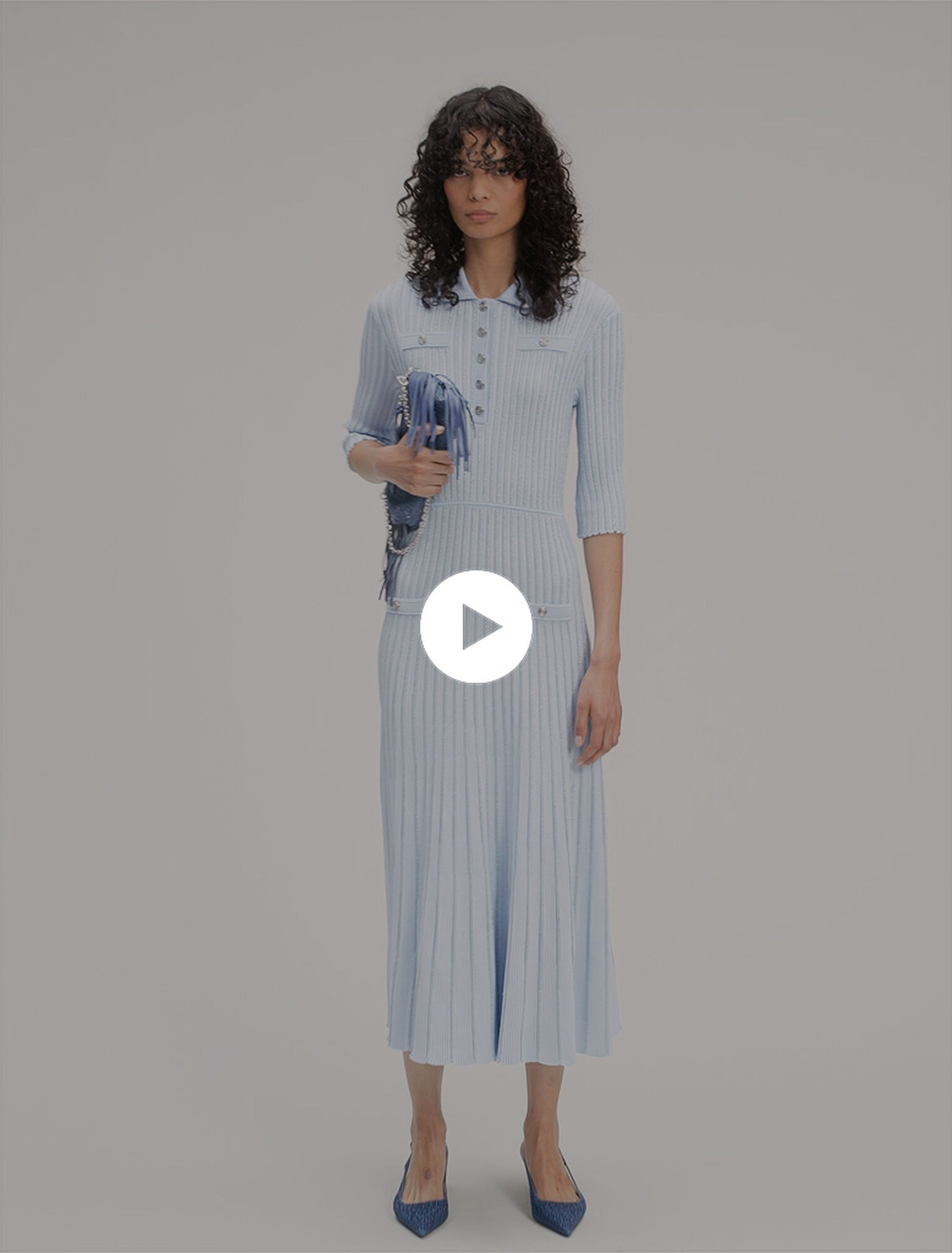 Midikleid aus Rippstrick