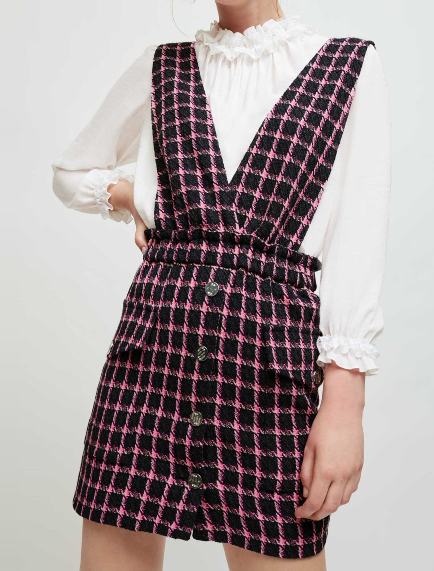Trägerkleid mit Karomuster