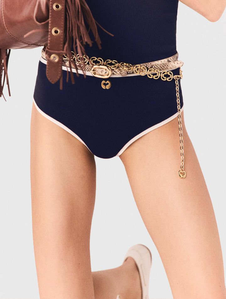 Shorts mit kontrastfarbenen Details