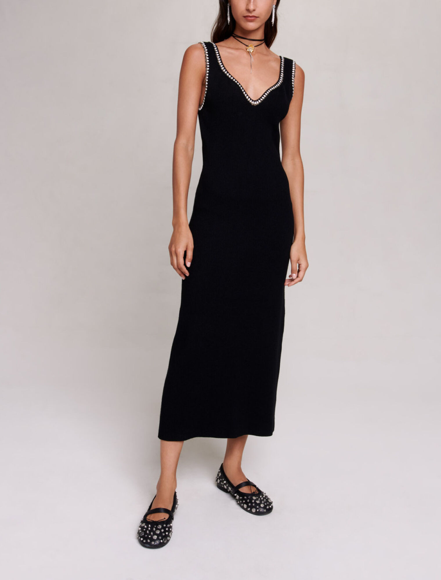 Langes Strickkleid