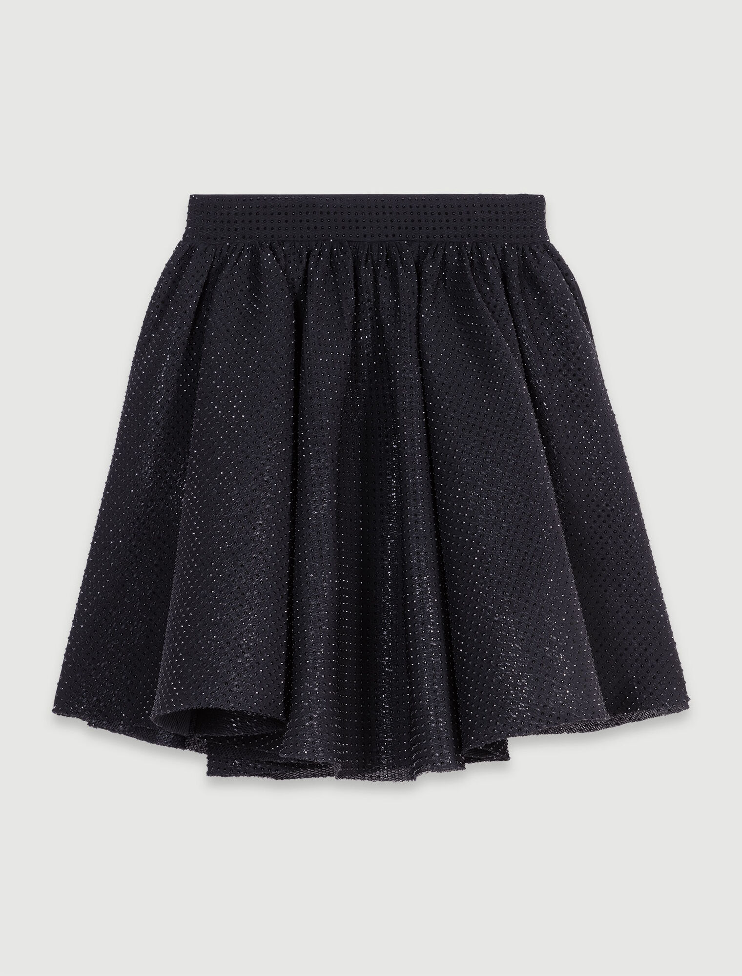 Kurzer weiter Rock mit Strass