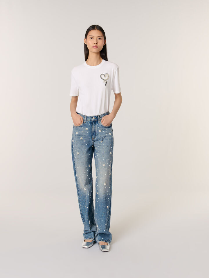T-Shirt mit Stickerei
