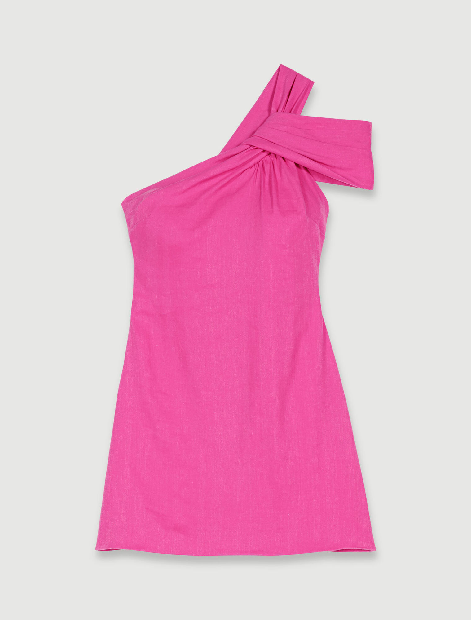 Asymmetrisches Leinenkleid