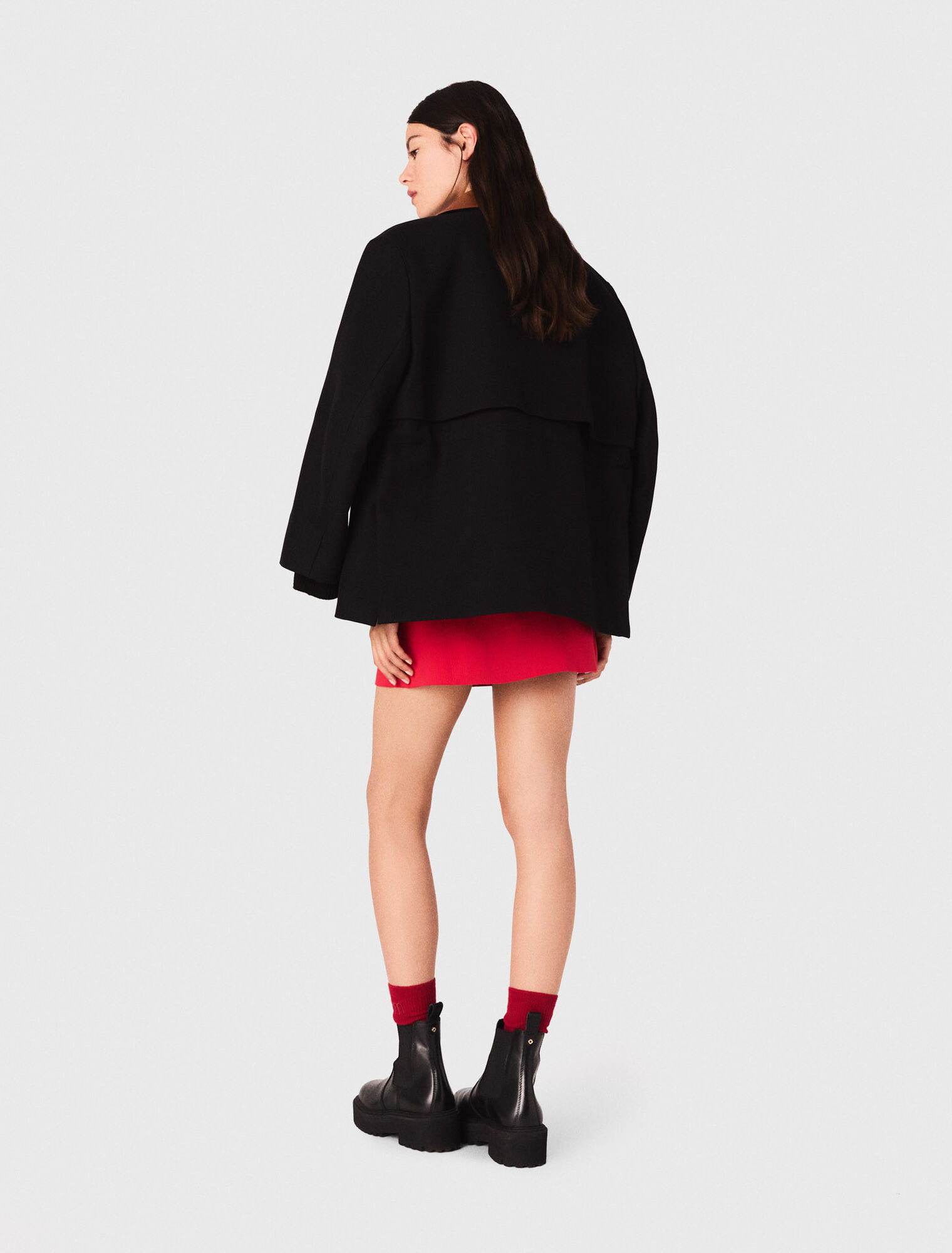 Parka mit Lederkragen