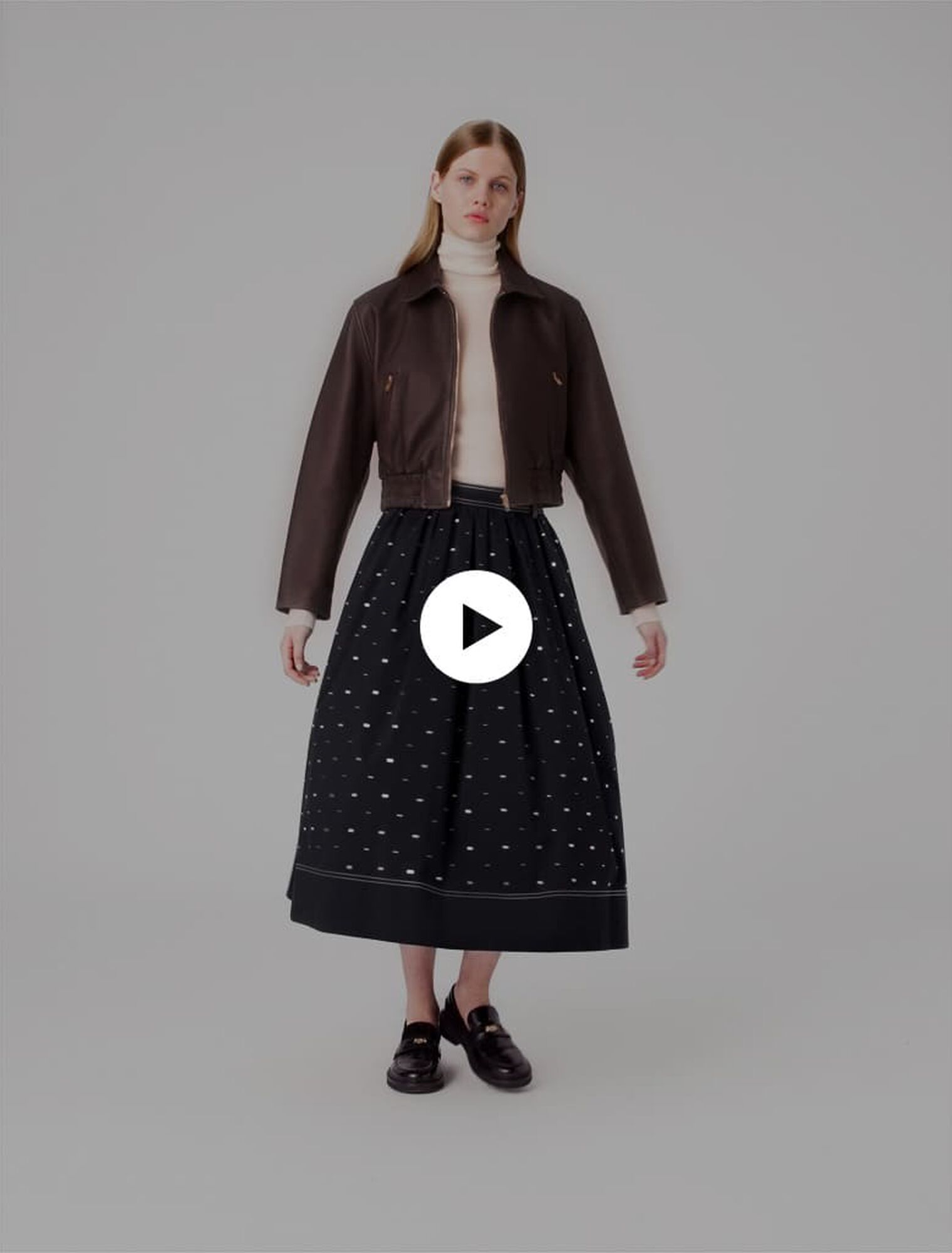 Jacke aus Leder im Vintage-Look