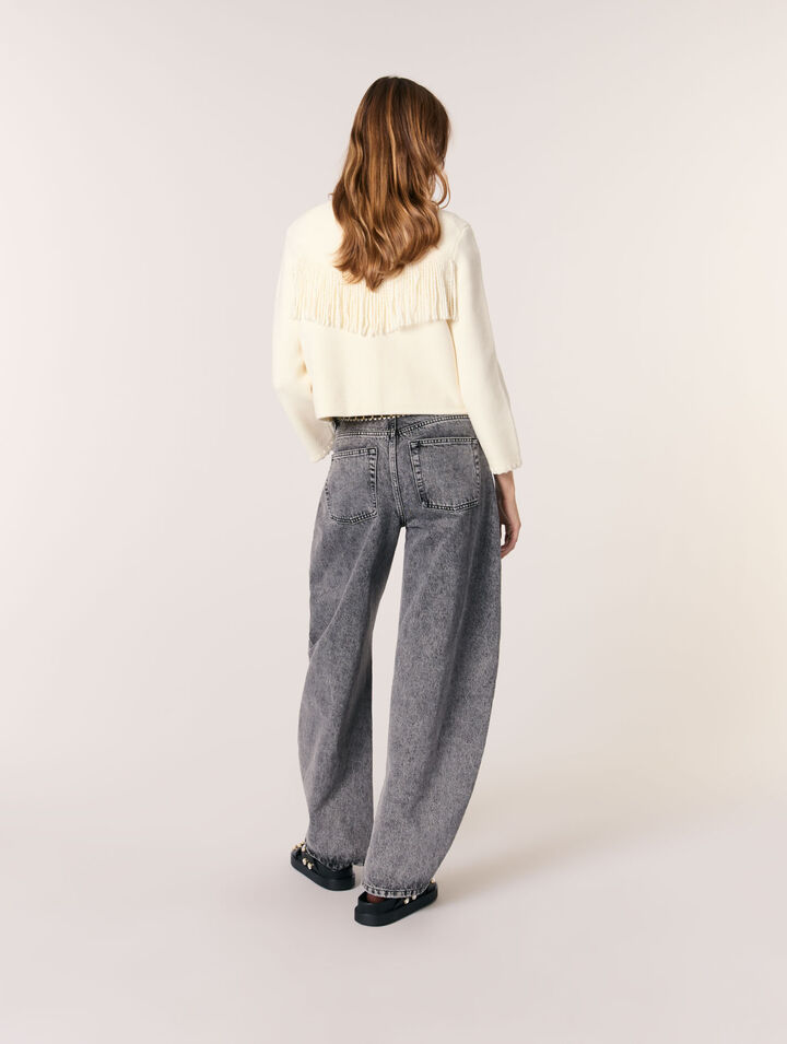 Cardigan mit Fransen