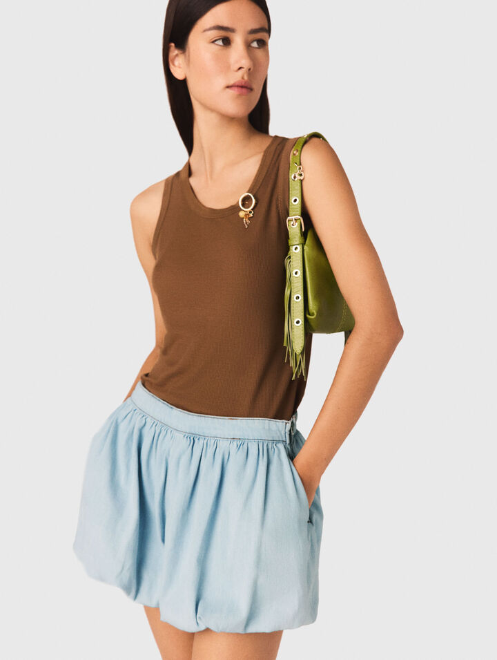 Ballon-Hosenrock aus Chambray