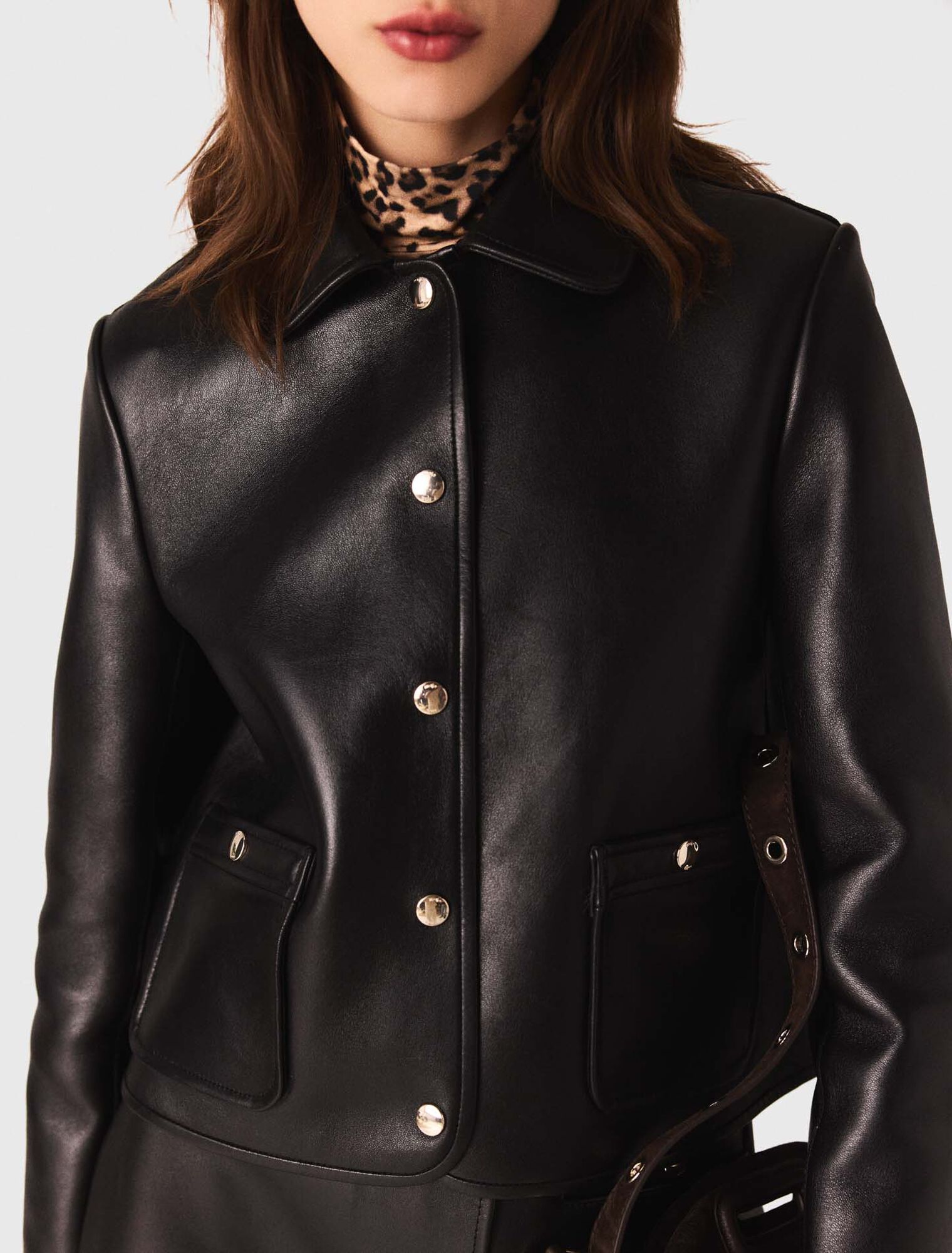 Kurze Lederjacke