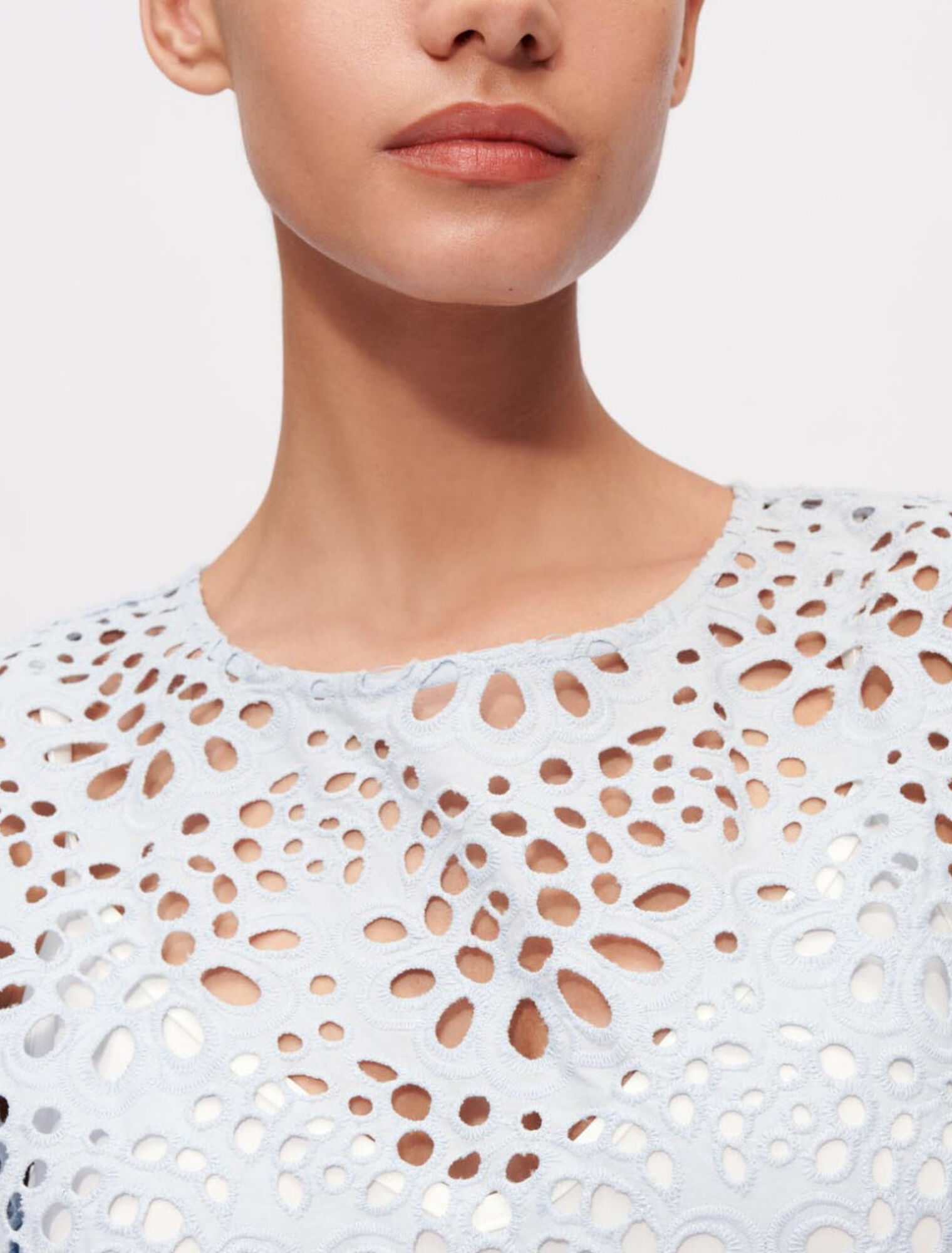 Kleid aus rückenfreier Guipure-Spitze