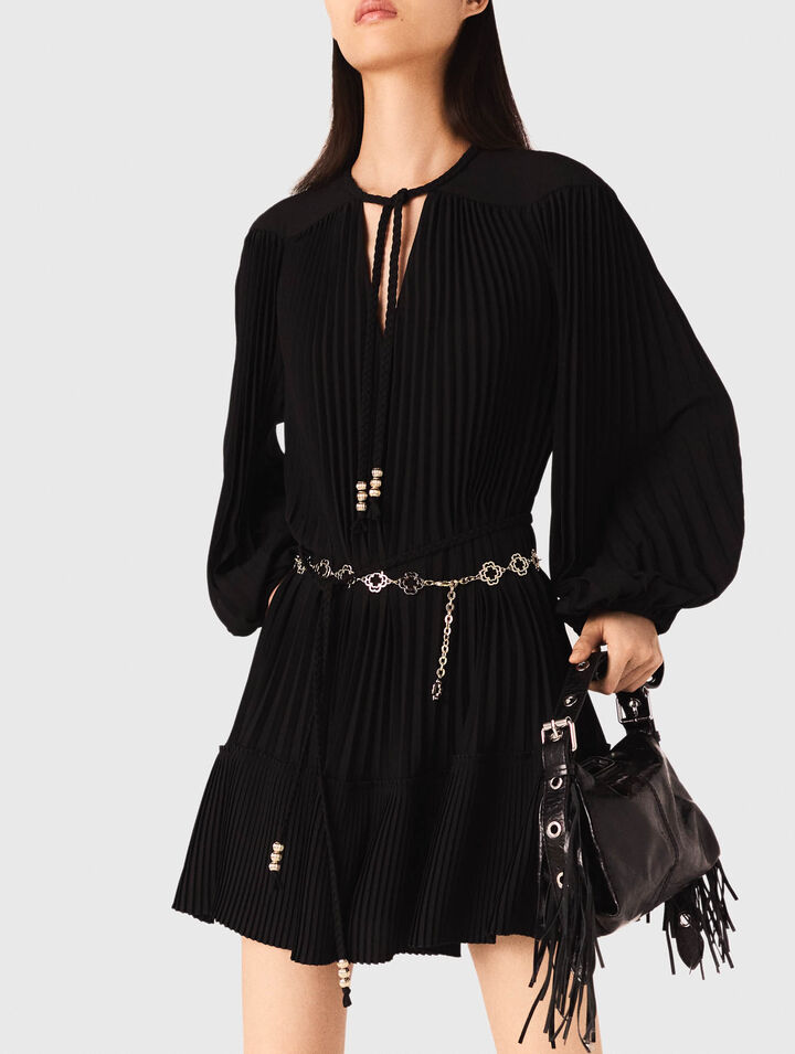 Kurzes Plissee-Kleid