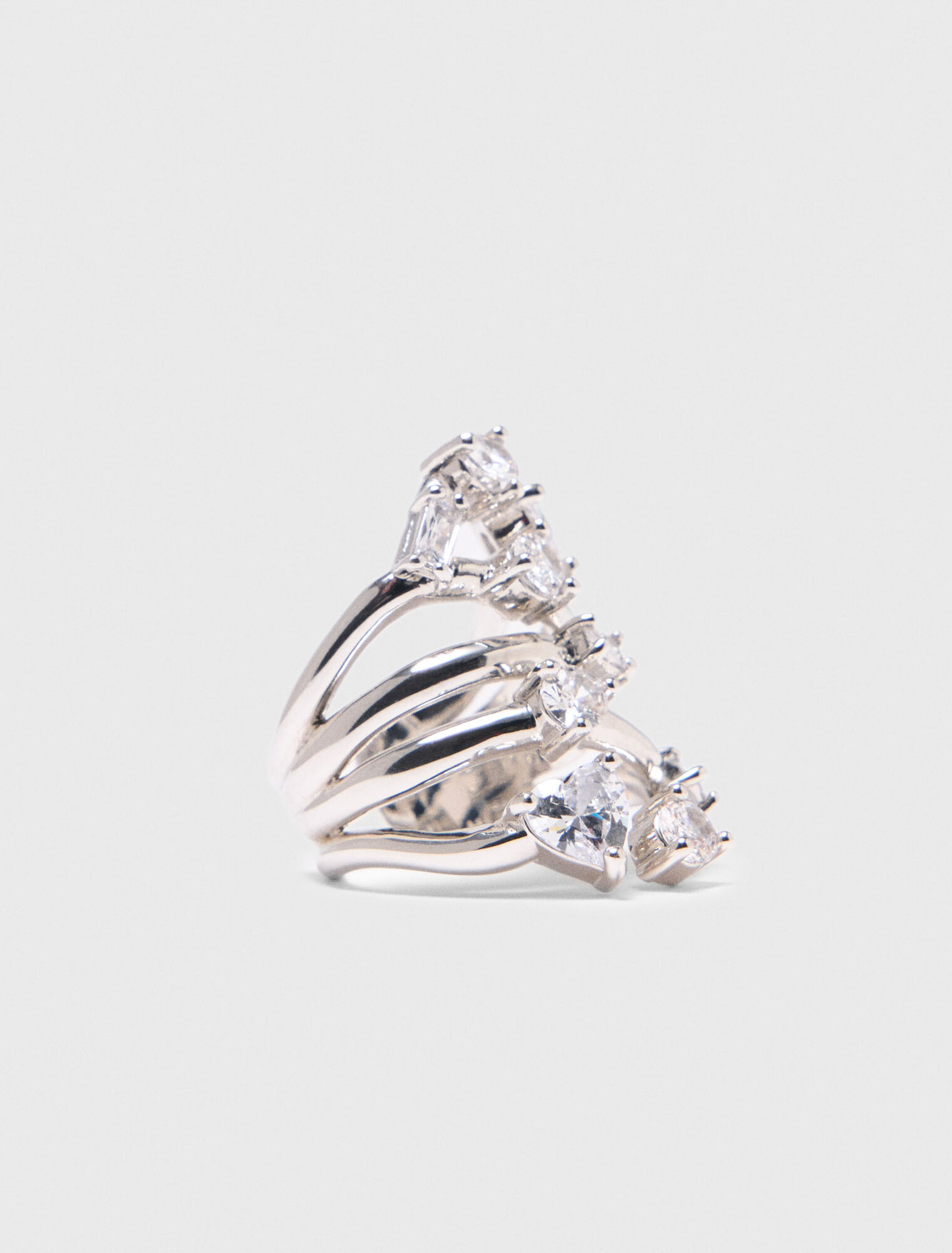 Mehrreihiger Ring mit Strass