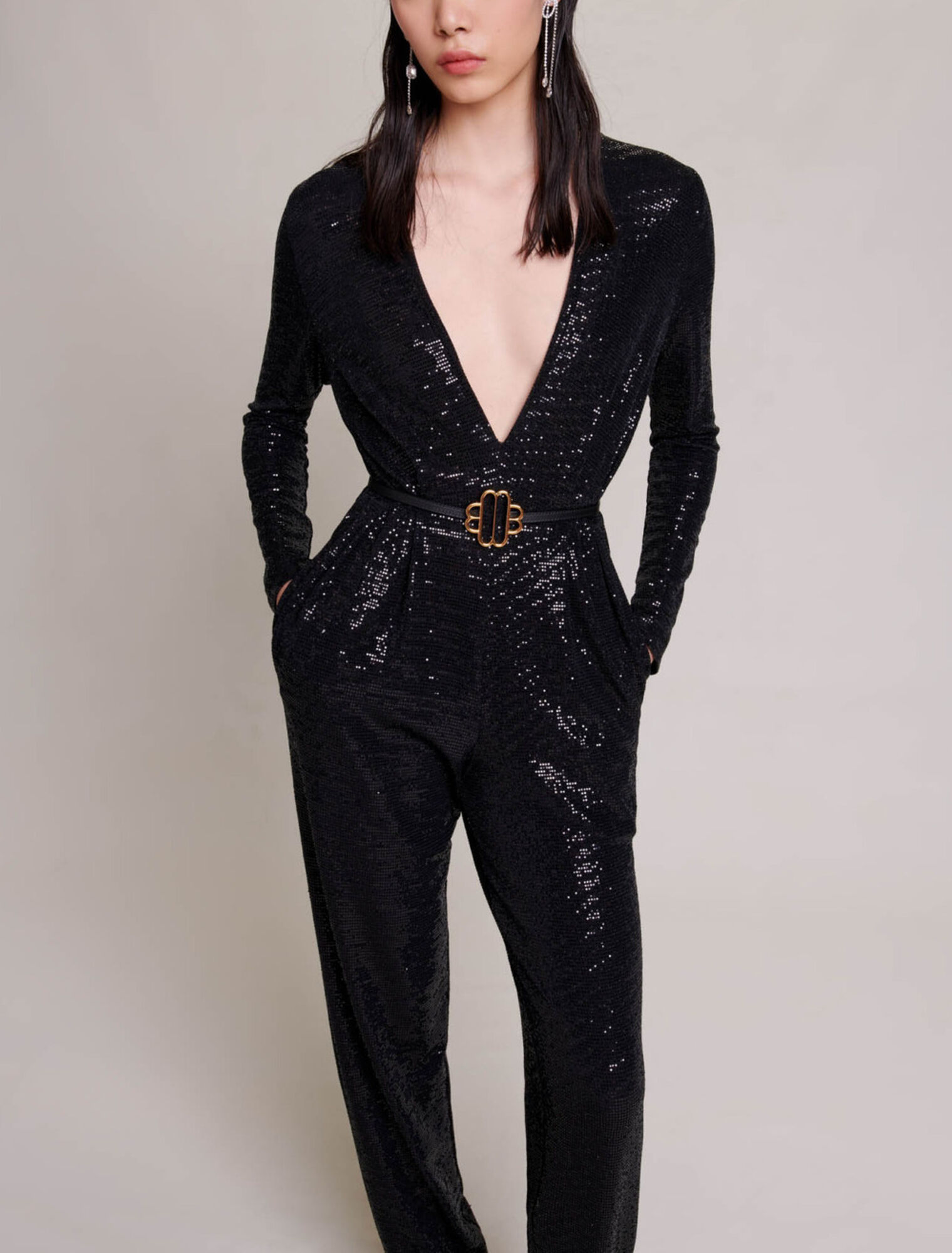 Hosenanzug mit Pailletten