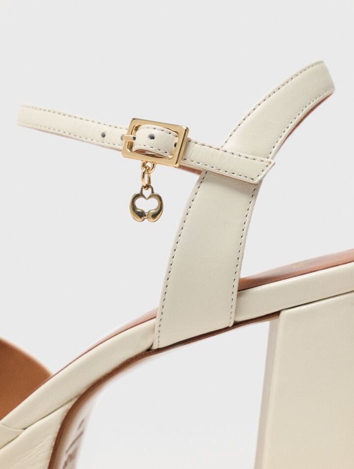 Plateau-Sandalen aus Leder