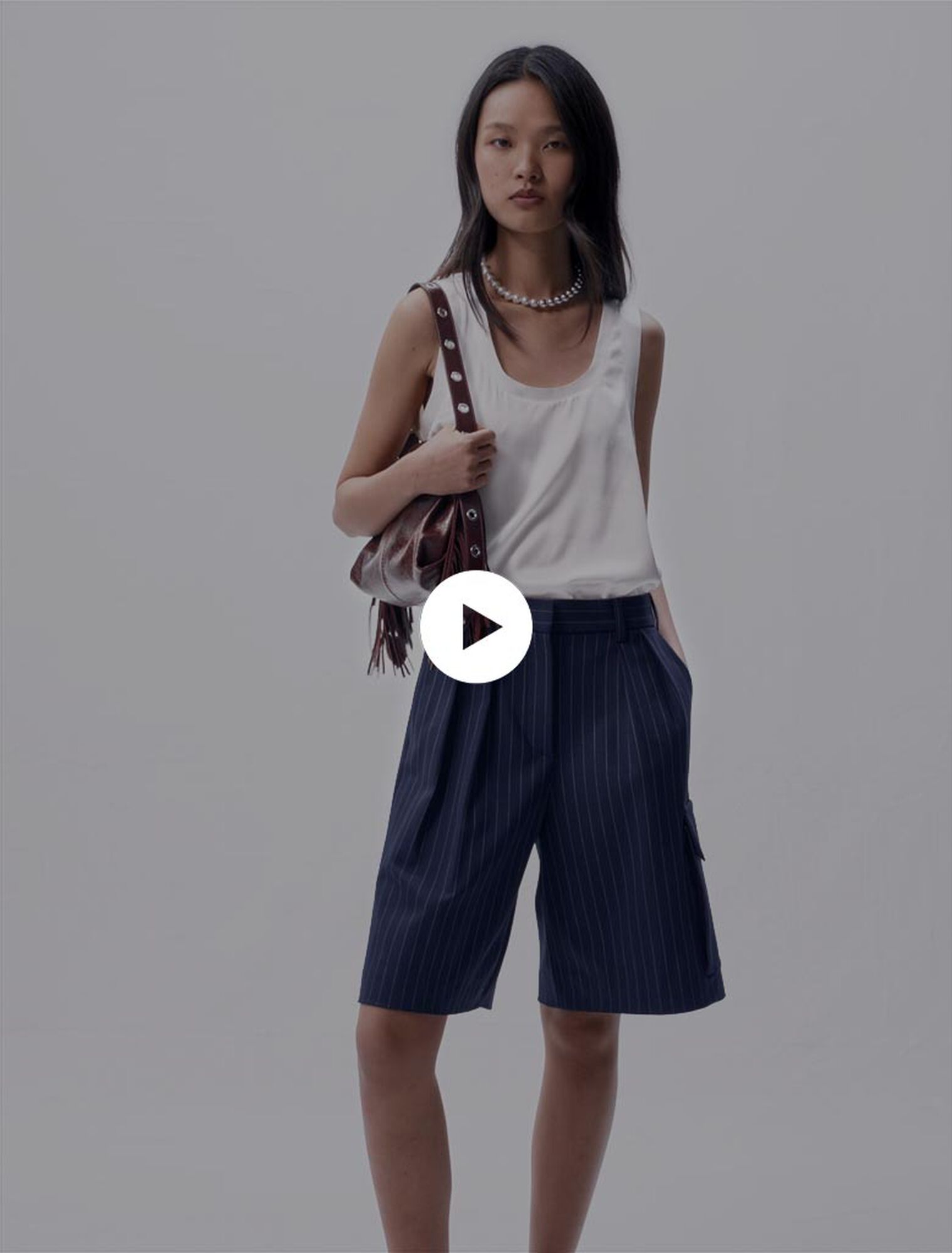 Gestreifte Bermudashorts  