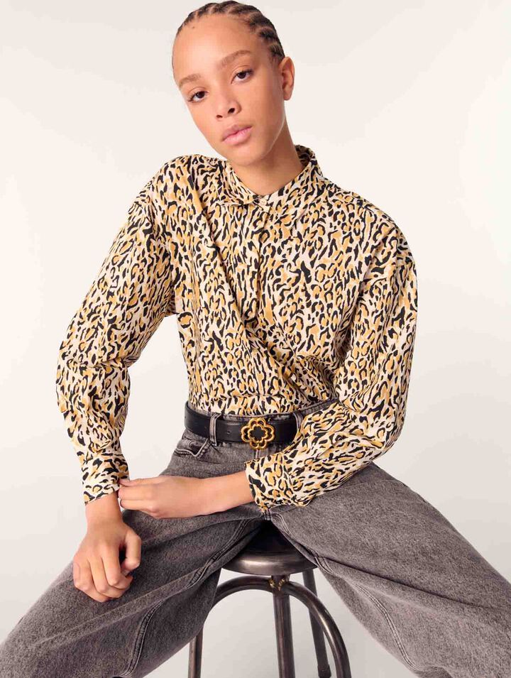Hemd mit Leoparden-Print