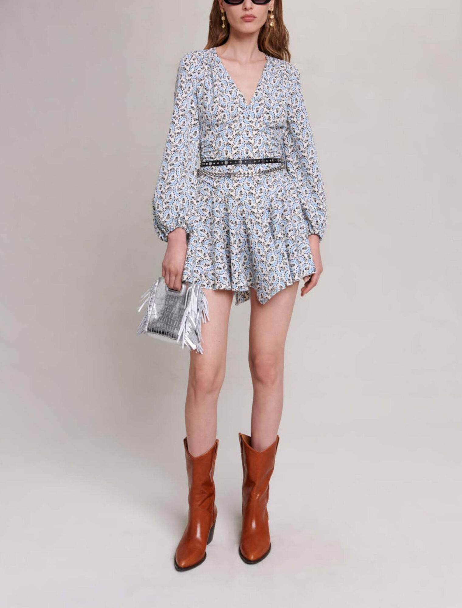 Kurzes Crêpe-Kleid