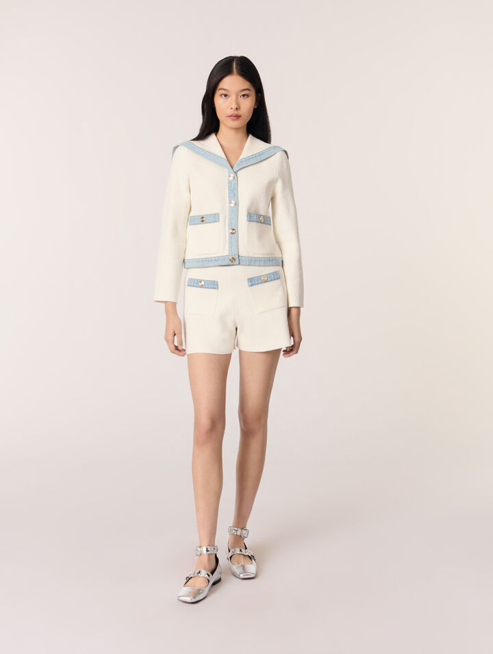 Cardigan mit Matrosenkragen