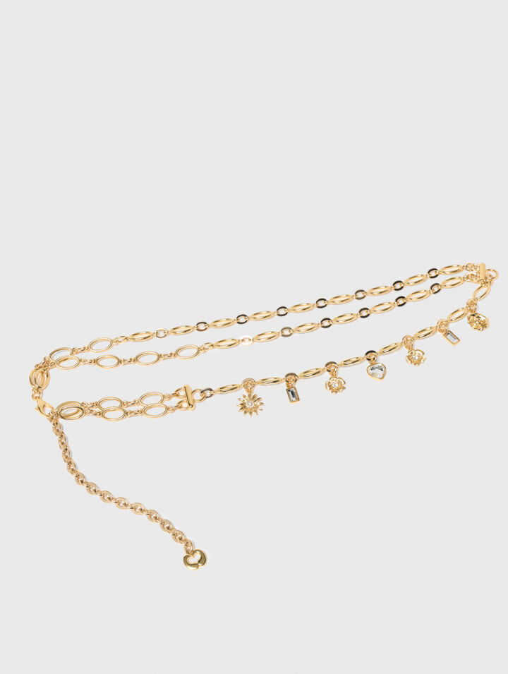 Doppelketteng&uuml;rtel mit Charms