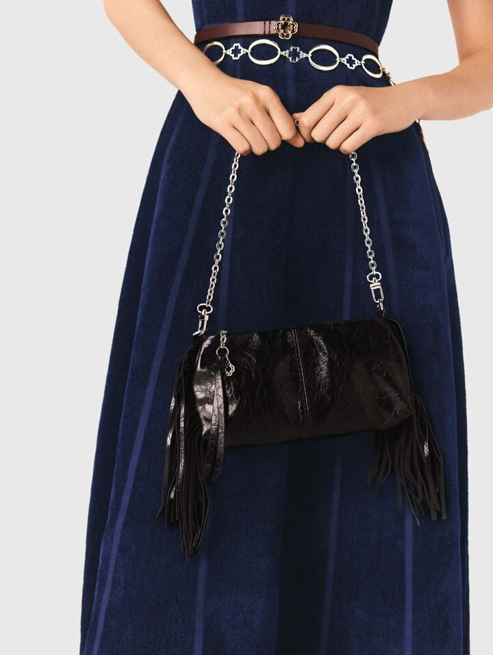 Langes Samtkleid