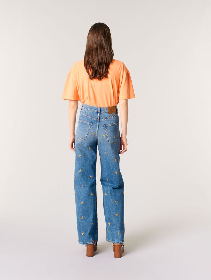 Bestickte Jeans