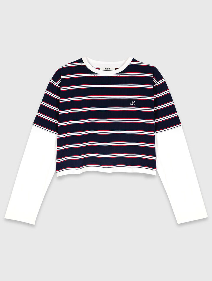 T-Shirt in Lagenoptik
