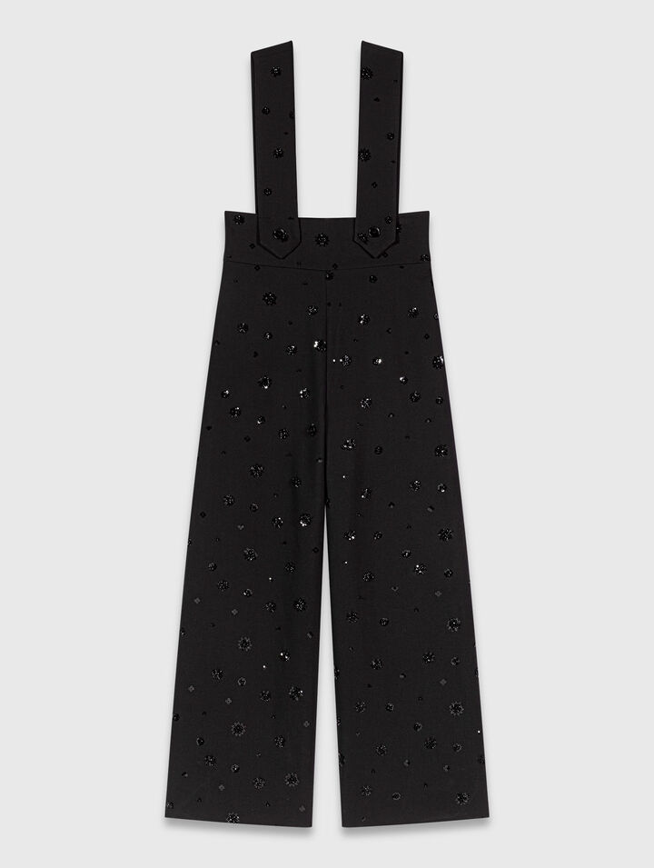 Bestickte Hose mit Trägern